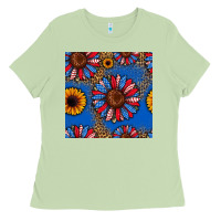 Matcha usa sunflowers seamless pattern Ladies Tee - HRA Design Shop