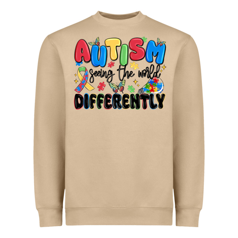 Autism Seeing The World Differently Heavyweight Sweatshirt by MaliasSmallBusiness | Teevron