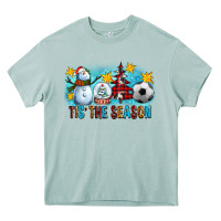 Arona Tis The Season Christmas With Soccer Ball And Snowman Heavy Core Tee - FaDigitalArtStudio