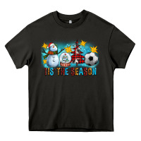 Asphalt Tis The Season Christmas With Soccer Ball And Snowman Heavy Core Tee - FaDigitalArtStudio