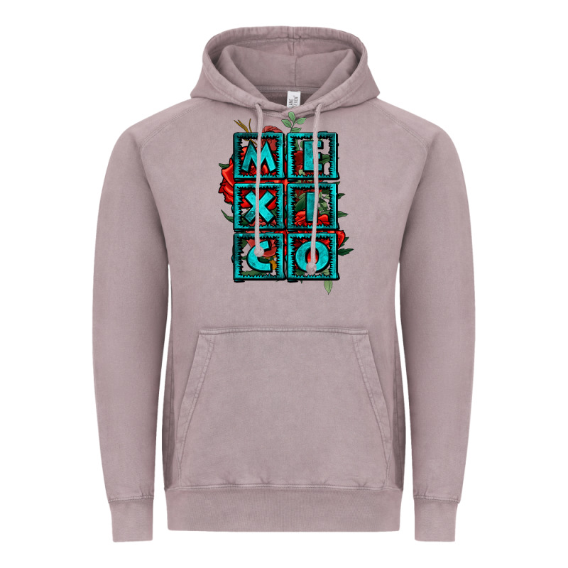 Mexico With Roses Vintage Hoodie by Jasminsmagicworld | Teevron