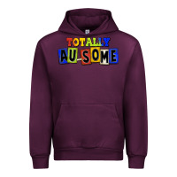 Mauve Wine Totally au-some Urban Hoodie - FaDigitalArtStudio