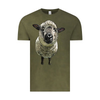Vintage Olive hampshire sheep head Vintage Tee - LillyAllenDesigns