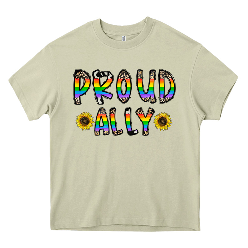 Proud Ally Heavy Core Tee by CowhideDigitalArt | Teevron