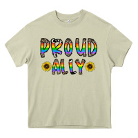 Mossy proud ally Heavy Core Tee - CowhideDigitalArt