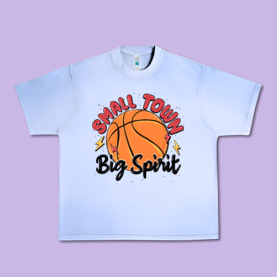 Small Town Big Spirit Urban Heavy Tee Designed By Maliassmallbusiness