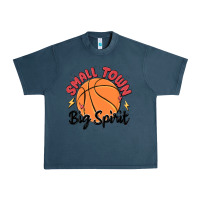 Midnight Navy small town big spirit Urban Heavy Tee - MaliasSmallBusiness
