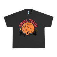 Pigment Black small town big spirit Urban Heavy Tee - MaliasSmallBusiness