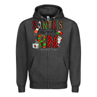 Charcoal Heather santa's favorite rn Zipper Hoodie - Jasminsmagicworld