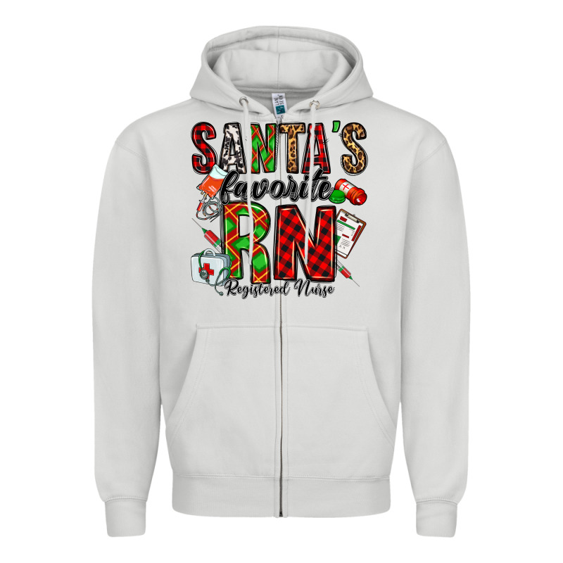 Santa's Favorite Rn Zipper Hoodie by Jasminsmagicworld | Teevron