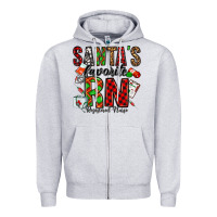 Heather Grey santa's favorite rn Zipper Hoodie - Jasminsmagicworld