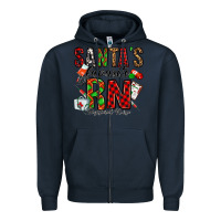 Navy santa's favorite rn Zipper Hoodie - Jasminsmagicworld