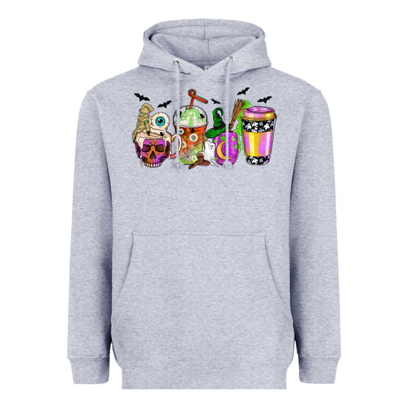 Halloween Coffee Cups Heavyweight Hoodie by NancyCooperArtShop | Teevron