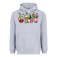 Heather Grey Halloween coffee cups Heavyweight Hoodie - NancyCooperArtShop