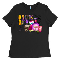 Black drink up witches Ladies Tee - CowhideDigitalArt