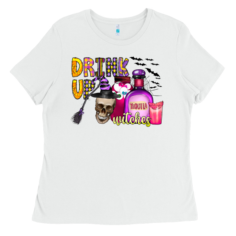 Drink Up Witches Ladies Tee by CowhideDigitalArt | Teevron