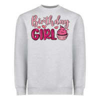 Heather Grey birthday girl cupcake Heavyweight Sweatshirt - MaliasSmallBusiness