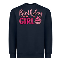 Navy birthday girl cupcake Heavyweight Sweatshirt - MaliasSmallBusiness