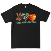 Black peace love basketball Premium Tee - CowhideDigitalArt