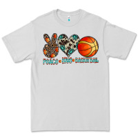 Dove Grey peace love basketball Premium Tee - CowhideDigitalArt
