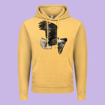White Headed Eagle Vintage Hoodie Designed By Lillyallendesigns