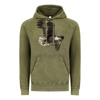 Vintage Olive White Headed Eagle Vintage Hoodie - LillyAllenDesigns