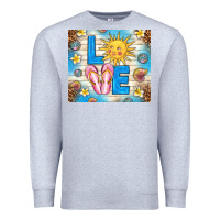 Heather Grey summer love Premium Sweatshirt - TumblerDesignByShophia