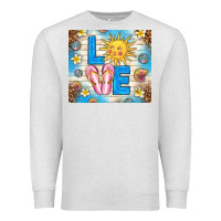 Oatmeal Heather summer love Premium Sweatshirt - TumblerDesignByShophia