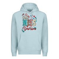 Blue Mist Little miss America 4th of july Premium Hoodie - HowdyJamesFarm