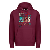 Burgundy Little miss America 4th of july Premium Hoodie - HowdyJamesFarm