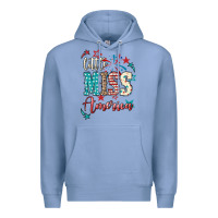 Colony Blue Little miss America 4th of july Premium Hoodie - HowdyJamesFarm