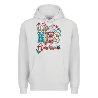 Dove Grey Little miss America 4th of july Premium Hoodie - HowdyJamesFarm