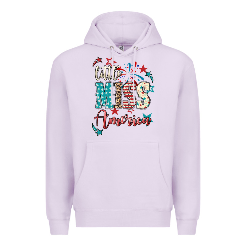 Little Miss America 4th Of July Premium Hoodie by HowdyJamesFarm | Teevron