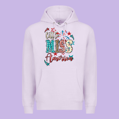Little Miss America 4th Of July Premium Hoodie Designed By Howdyjamesfarm