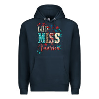 Navy Little miss America 4th of july Premium Hoodie - HowdyJamesFarm