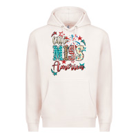 Pale Pink Little miss America 4th of july Premium Hoodie - HowdyJamesFarm