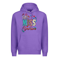 Purple Little miss America 4th of july Premium Hoodie - HowdyJamesFarm