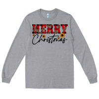 Heather Grey merry christmas Long Sleeve Tee - JahusDesignShop