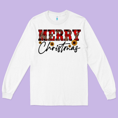 Merry Christmas Long Sleeve Tee Designed By Jahusdesignshop