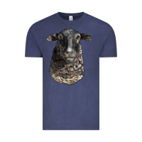 Vintage Denim dorper sheep head Vintage Tee - LillyAllenDesigns