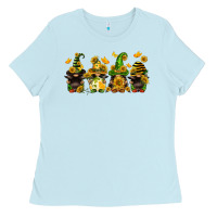 Baby Blue sunflower gnomies Ladies Tee - FaDigitalArtStudio