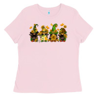 Bubblegum Pink sunflower gnomies Ladies Tee - FaDigitalArtStudio