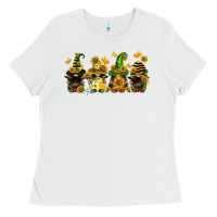 White sunflower gnomies Ladies Tee - FaDigitalArtStudio