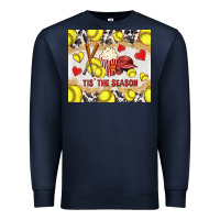 Navy tis' the season softball with cowhide tumbler tbs Premium Sweatshirt - TumblerDesignByShophia