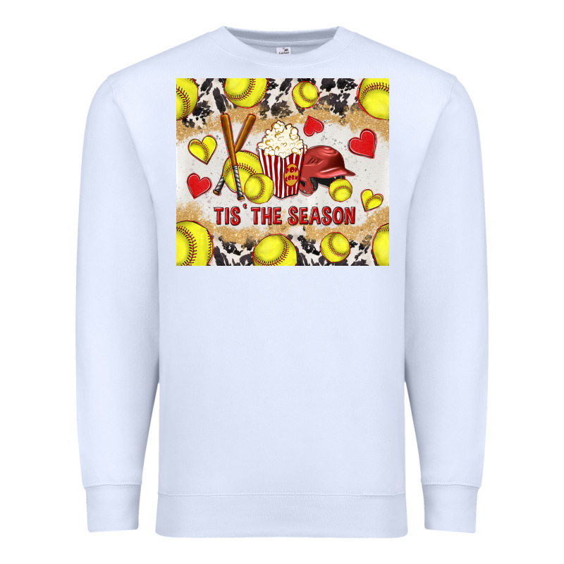 Tis' The Season Softball With Cowhide Tumbler Tbs Premium Sweatshirt by TumblerDesignByShophia | Teevron