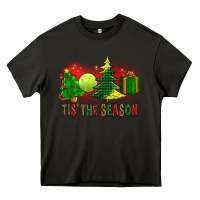 Asphalt tis the season christmas with tennis ball and tree cookie Heavy Core Tee - FaDigitalArtStudio
