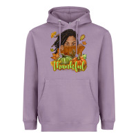 Lavender Thankful Fall with black girl Heavyweight Hoodie - NancyCooperArtShop