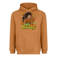 Meerkat Thankful Fall with black girl Heavyweight Hoodie - NancyCooperArtShop