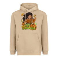 Mushroom Thankful Fall with black girl Heavyweight Hoodie - NancyCooperArtShop