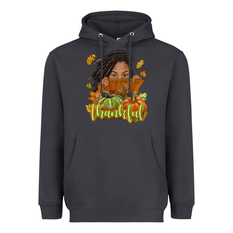 Thankful Fall With Black Girl Heavyweight Hoodie by NancyCooperArtShop | Teevron